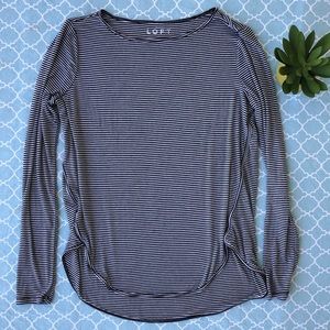 LOFT Striped Long Sleeve Top
